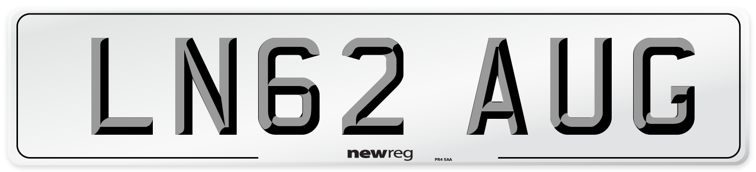 LN62 AUG Number Plate from New Reg